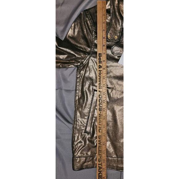 NWT! 7 Seven For All Mankind Copper Gold Metallic Biker Jacket Size XS - Picture 16 of 16